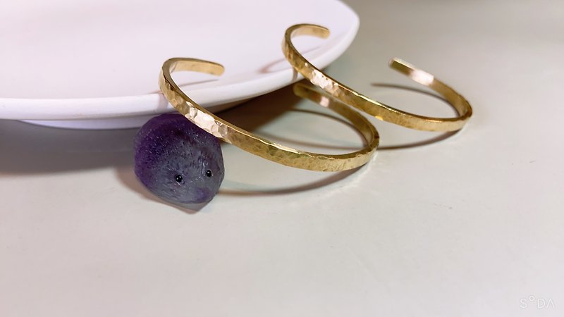 Gift-giving gift customized Bubble fine water ripple high-quality Bronze bracelet gift adjustable sentiment - Bracelets - Copper & Brass Gold