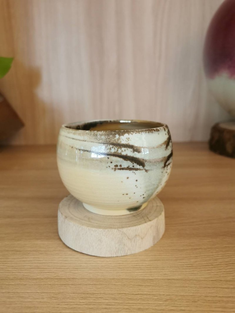柴燒自然活灰混土柴燒杯 - 茶壺/茶杯/茶具 - 陶 