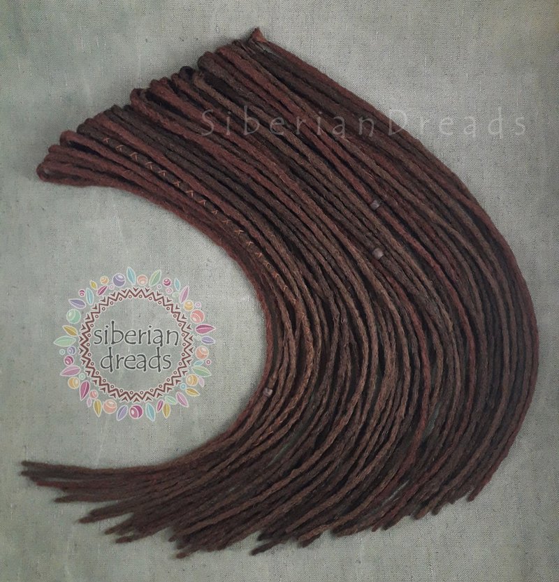 Natural Ginger Dreadlocks / Brown Ginger crochet natural bumpy dreads - 髮夾/髮圈 - 其他材質 咖啡色