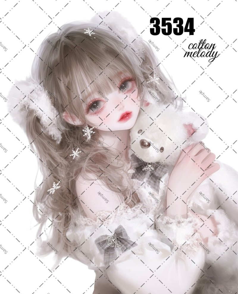 original sticker no.3534 人物ステッカー オリジナルステッカー オリジナル人物ステッカー 装飾ステッカー cotton melody - 貼紙 - 紙 