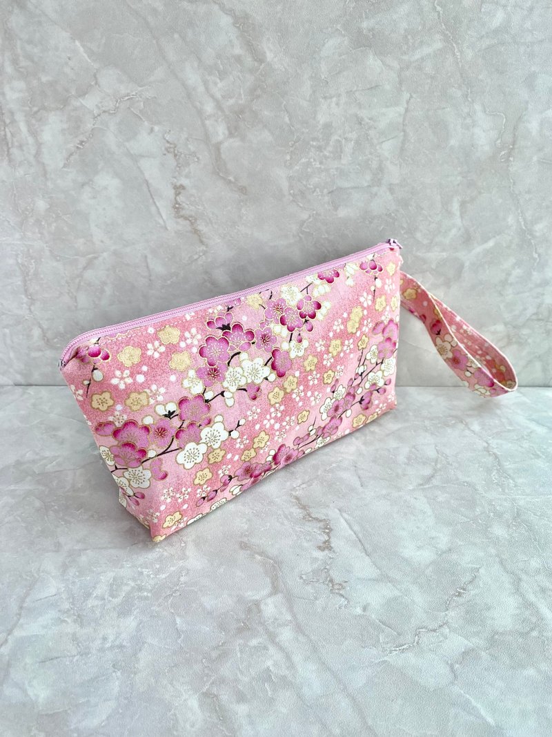 ファスナーポーチ 収納袋 お年玉袋 クラッチバッグ - ポーチ - コットン・麻 ピンク