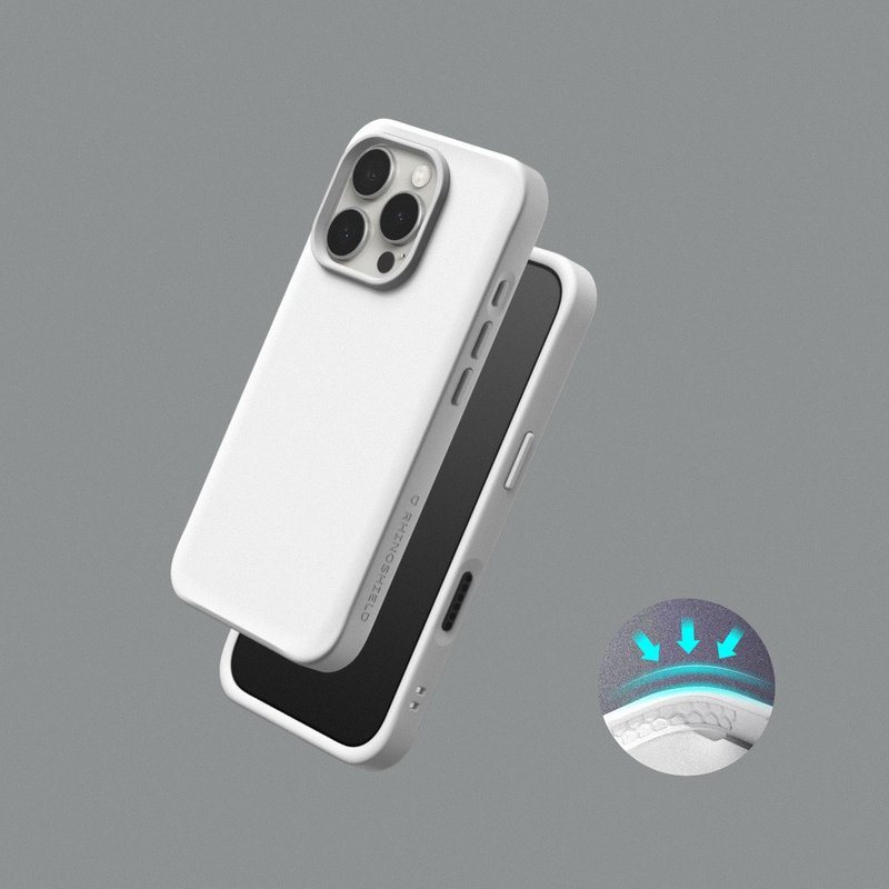 SolidX 強化吸震緩衝手機殼/經典白 for iPhone 15/16系列 - 手機殼/手機套 - 塑膠 