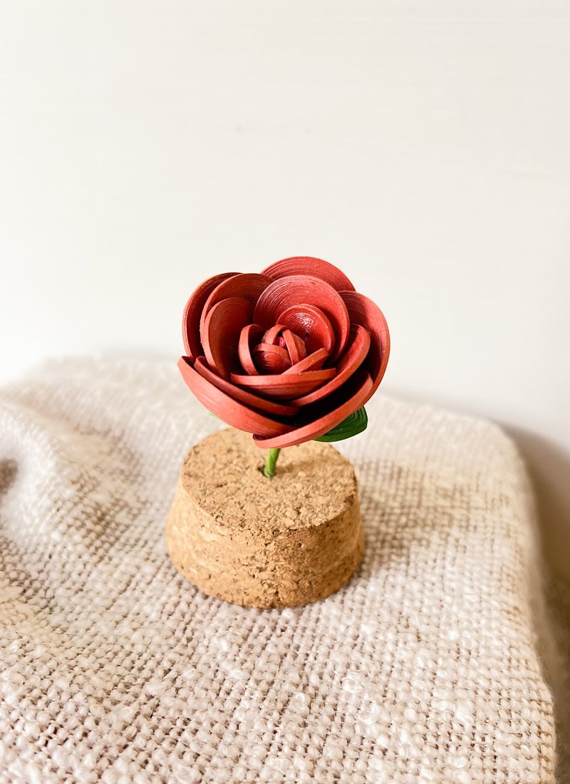 Handmade paper roses. A Rose Type A - Items for Display - Paper Red