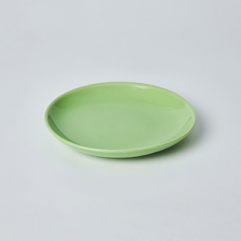 KOGA │ Ceramic Round Plate (Danqing Green) - Plates & Trays - Pottery Green