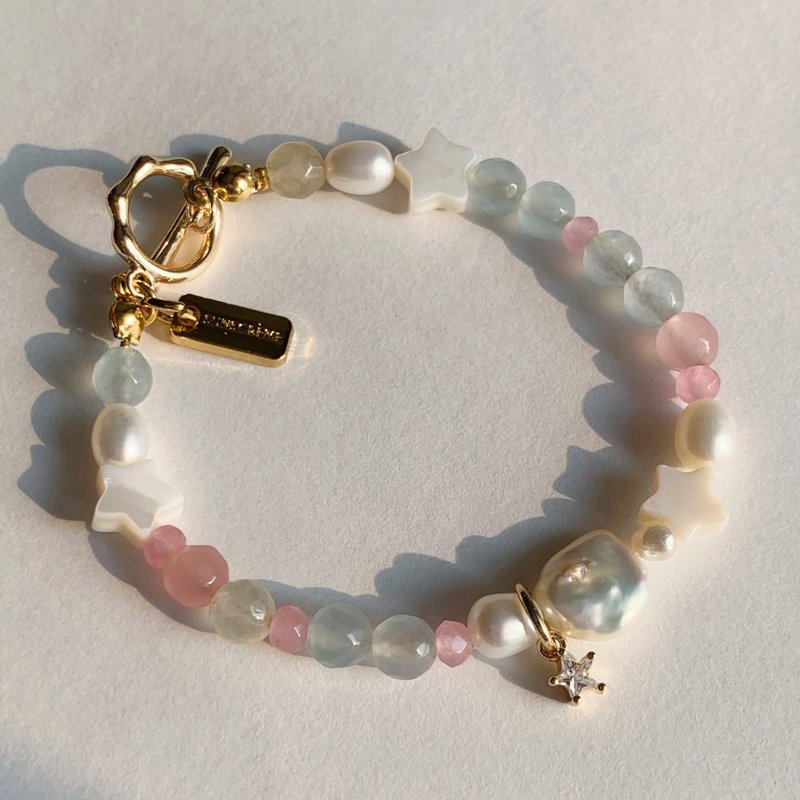 CHARM & WISDOM BRACELET: BERYL - 手鍊/手環 - 石頭 