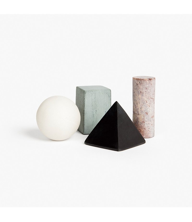 Welfare Goods | Textured Geometry Natural Ice Stone (4 Shapes) - แก้วไวน์ - หิน หลากหลายสี