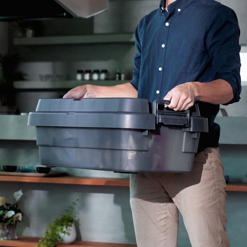 [2nd Gen Low Profile] TRUNK CARGO Stackable Heavy-Duty Storage Box 50L (Translucent) - กล่องเก็บของ - พลาสติก 