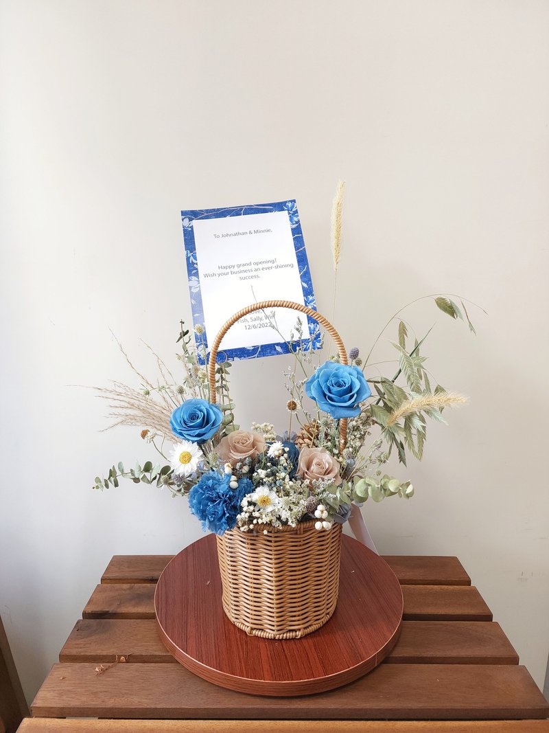 Preserved flower basket / decoration - Dried Flowers & Bouquets - Plants & Flowers Blue