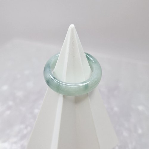 緣圓翡翠 天空藍飄花戒指 玉戒 國際圍12 內徑17.3 | 天然緬甸玉A貨翡翠