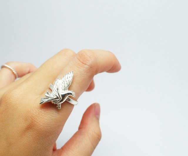 zo.craft Peace Dove Ring/925 Sterling Silver - Shop zocraft