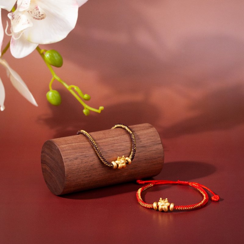 Everything Star Dragon Good Luck Bracelet Year of the Dragon Red Rope Bracelet Zodiac Year Auspicious Bracelet Couple Style - สร้อยข้อมือ - ทองแดงทองเหลือง 