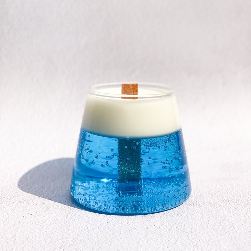 Mount Fuji Candle | Handmade Scented Candle - เทียน/เชิงเทียน - ขี้ผึ้ง สีน้ำเงิน