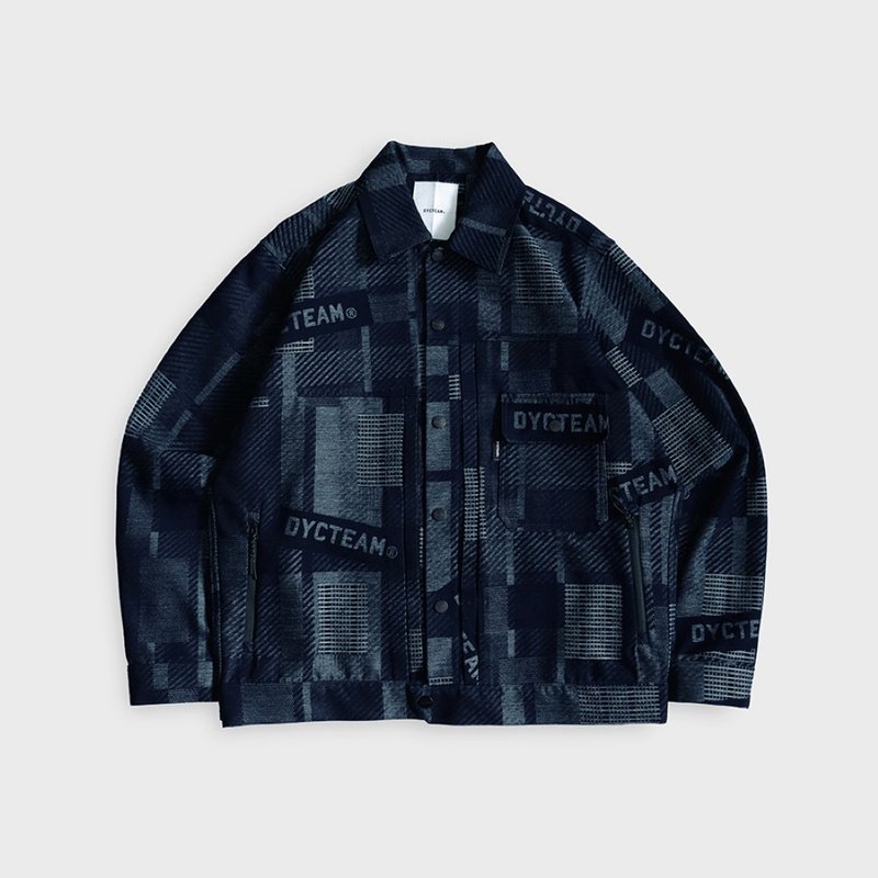 DYCTEAM - D-CODE asymmetrical work jacket - 男夾克/外套 - 其他材質 藍色