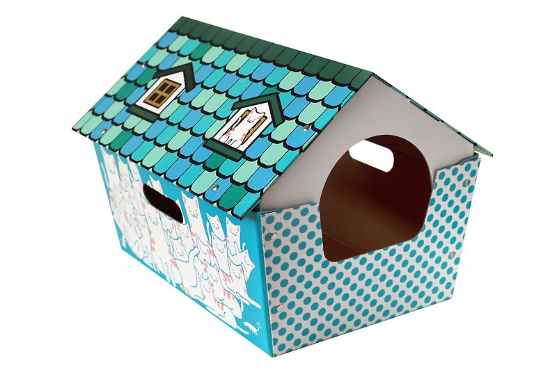 cat cat house pet cat box box carton successful green burst - อื่นๆ - กระดาษ สีเขียว