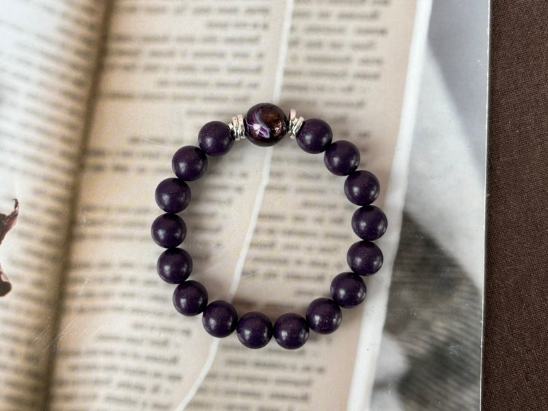 Purple Qi Auspiciousness Blended Incense Bead Bracelet - Bracelets - Jade Purple