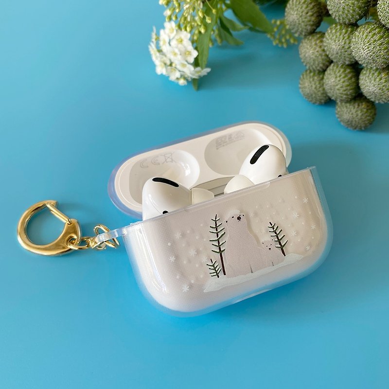 AirPods Pro Case  // AirPods Case // Polar Bear - Phone Accessories - Plastic White