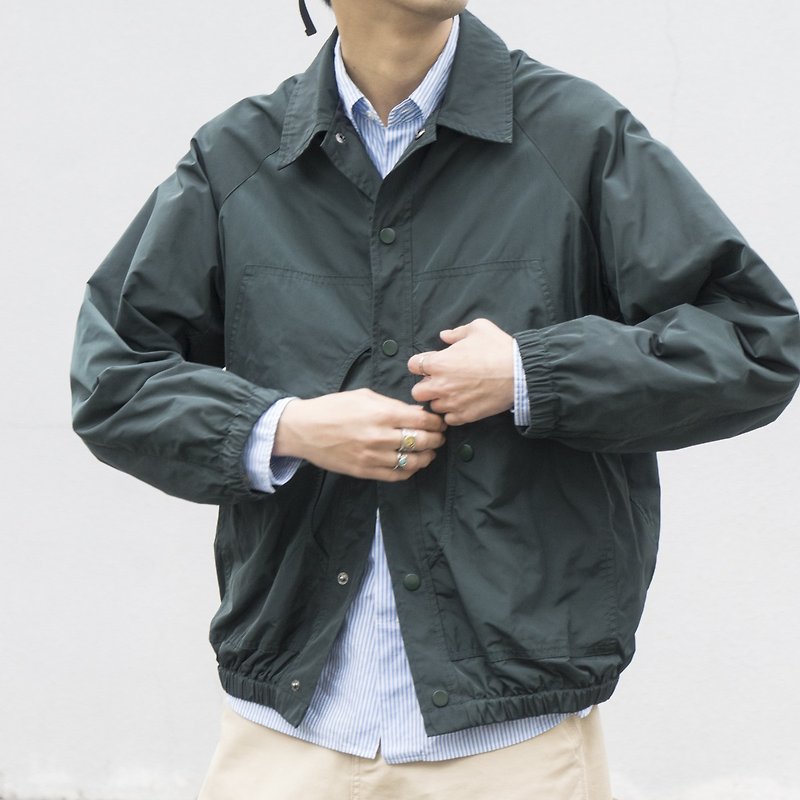 Coach Jacket Spring Japanese Simple Casual Coach Jacket Popular Multi-pocket Jacket - Men's Coats & Jackets - Polyester Green