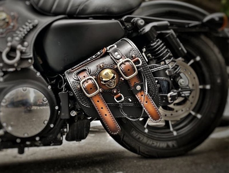 ハーレー用ミニトライアングルバッグ - その他 - 革 ブラウン