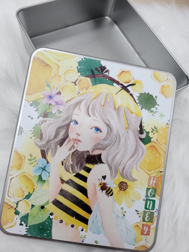 Honey bee Tin case - 鉛筆盒/筆袋 - 其他金屬 