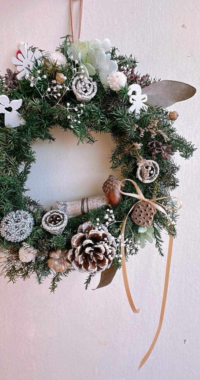 預購中 | 質感-永生聖誕花圈、交換禮物、DIY聖誕樹材料包 - 盆栽/植栽 - 植物．花 綠色