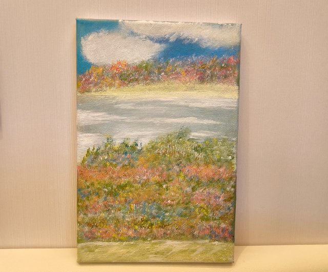 花の絵画/田園絵画/花と草の絵画/距離抽象絵画/カラー絵画