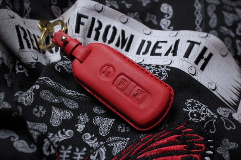 Honda Honda Super Cub C125 Rebel500 Motorcycle Car Key Cover - ที่ห้อยกุญแจ - หนังแท้ สีดำ