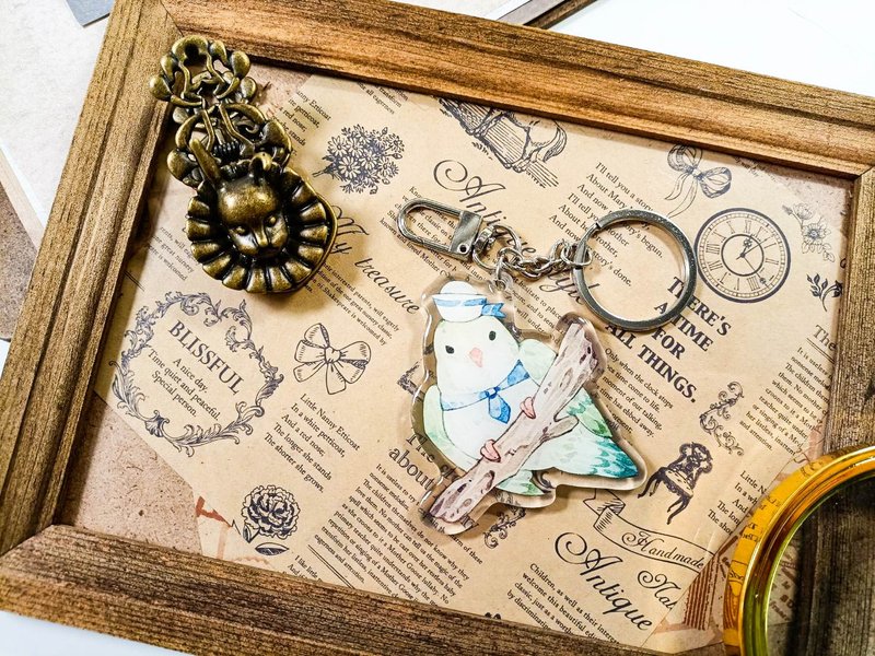 KR519可愛吊飾cute pendant_鸚鵡parrot.A - 鑰匙圈/鑰匙包 - 塑膠 多色