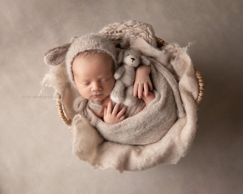 新生兒照片道具小狗套裝 - 嬰兒飾品 - 羊毛 