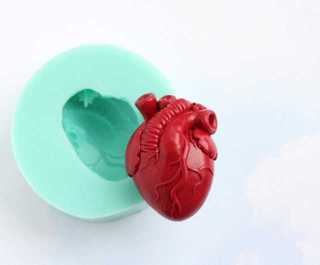 Heart Lock Padlock Key - Silicone Mold –