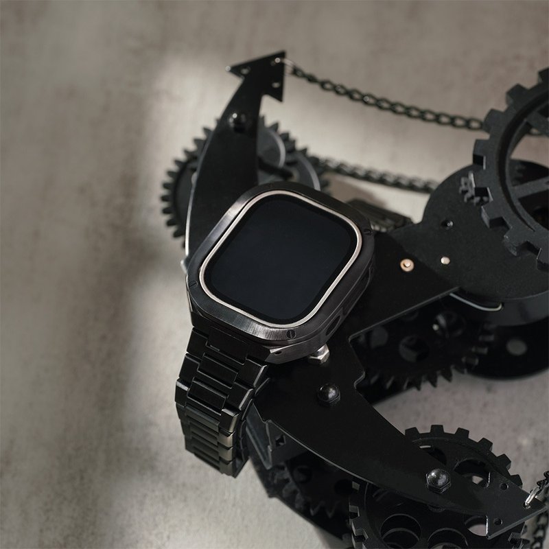 Apple watch - 高質感不鏽帶套組 - 黑 - 錶帶 - 不鏽鋼 黑色
