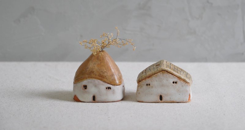 陶藝手作-小陶房-森林中的小屋 - 擺飾/家飾品 - 陶 