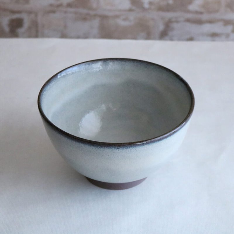 烏隆烏隆菜拉麵碗高森高森16厘米高森丸山窯陶陶 - จานและถาด - ดินเผา ขาว