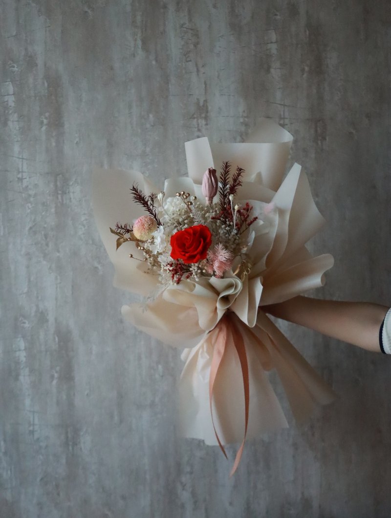 As elegant as your evergreen bouquet - ช่อดอกไม้แห้ง - พืช/ดอกไม้ สึชมพู