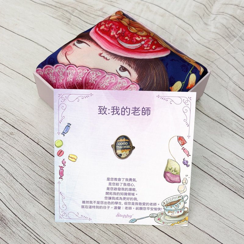 【Graduation Gift 】Personalized scarf ring + scarf Gift set / teacher scarf gift - Scarves - Silk 