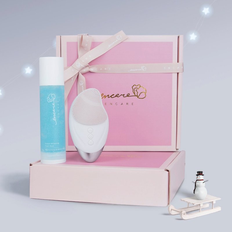 茵儷珂【茵可兒聖誕禮盒】冰雪瞬白泡泡面膜+時光美肌潔膚儀 - 面膜/凍膜/泥膜 - 其他材質 藍色