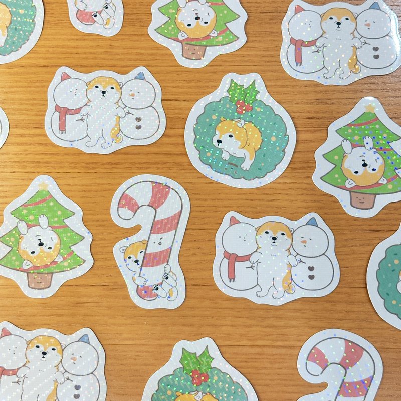 聖誕節的閃閃防水大貼紙 - 貼紙 - 紙 綠色