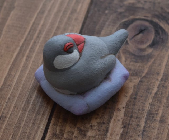 すやすや文鳥 シルバー文鳥/シナモン文鳥 - ショップ もっちょこ 置物