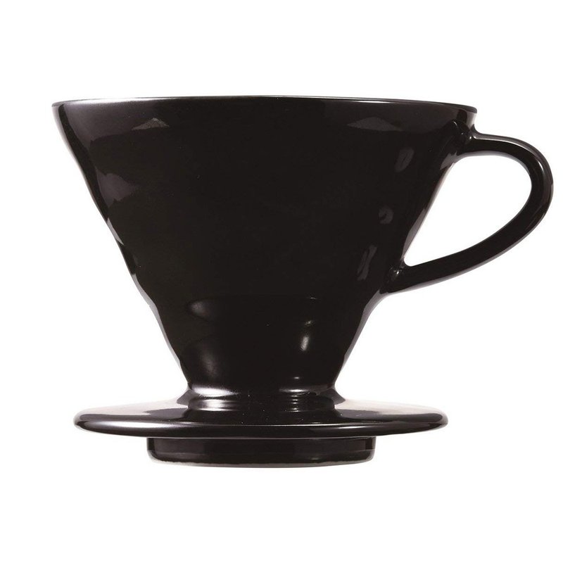HARIO 粕谷哲監製V60黑色磁石02濾杯 / KDC-02-B - 咖啡壺/手沖壺 - 瓷 黑色