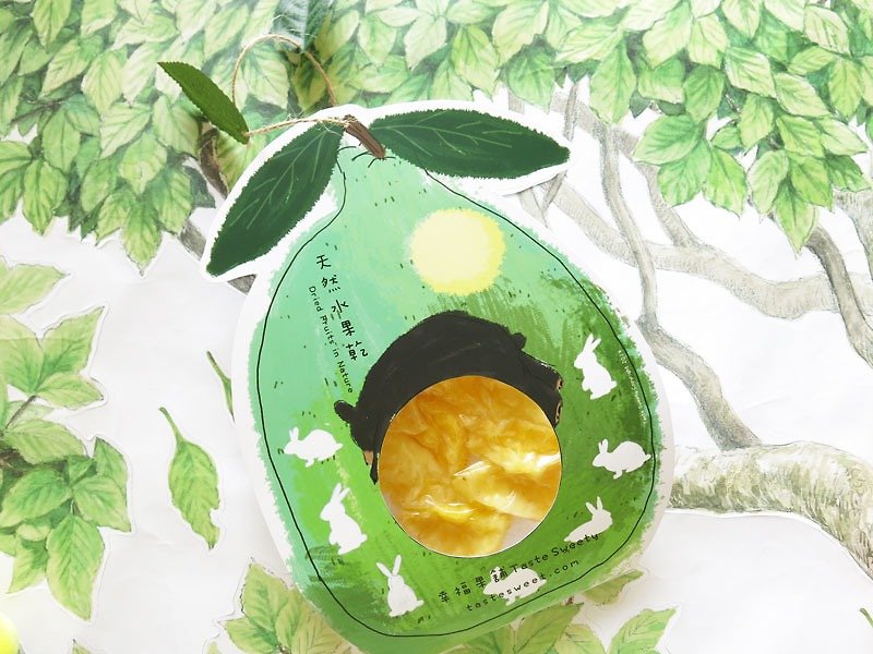 Happy Fruit Shop - Moon Rabbit Grapefruit Bear Style Dried Fruit (Two packs per serving) - ผลไม้อบแห้ง - อาหารสด สีเขียว