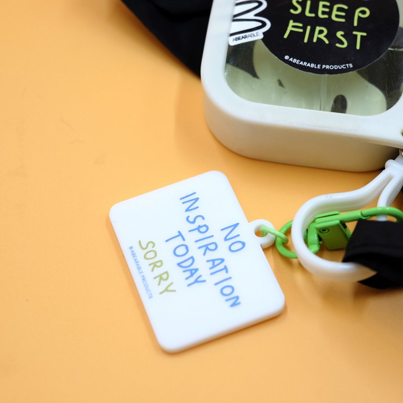 No inspiration today - Acrylic Keyring - 鑰匙圈/鑰匙包 - 塑膠 白色