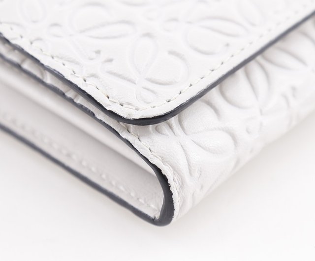 日本直送】ロエベ LOEWE リピートアナグラム 長財布 レザー 白 ユニ