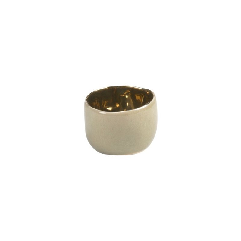 D&M│HALO two-color wishing candle holder (small) - Plants - Porcelain Gold