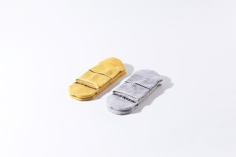 黃泥  New BASIC二入組 - 襪子 - 棉．麻 黃色