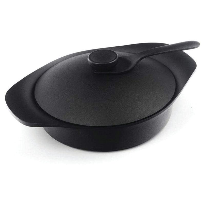 Sori Yanagi 22cm shallow iron pan (with iron lid) - กระทะ - วัสดุอื่นๆ สีดำ