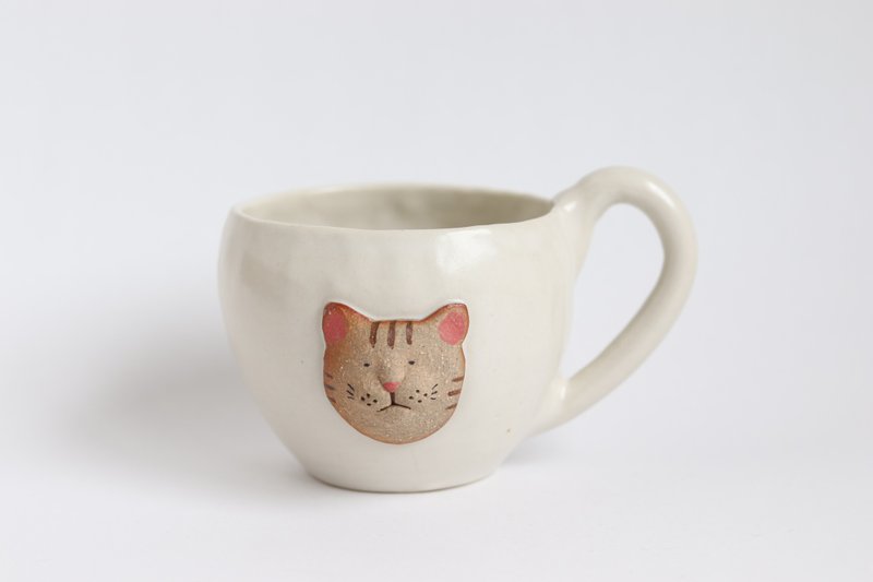 動物マグカップ　キジネコ【受注生産】 - 陶藝/玻璃 - 陶 咖啡色