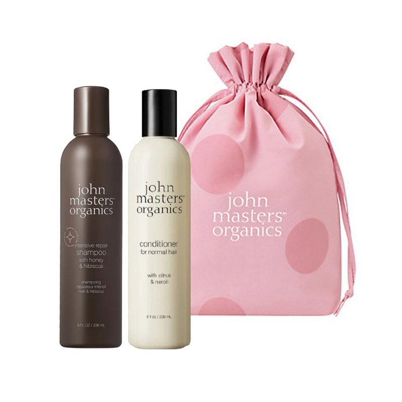 John masters organics 蜂蜜木槿花賦活洗髮乳+柑橘橙花潤髮乳組 - 洗髮精/餅/皂 - 濃縮/萃取物 