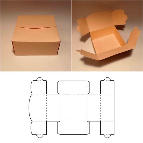 JustGreatPrintables Clutch box template, purse box, mailing box, shipping box, shipping container