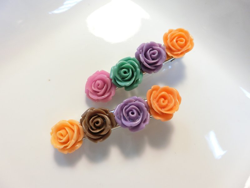 Flower Series - Secret Garden Small Hairpin Group - A - Hair Accessories - Other Materials Multicolor