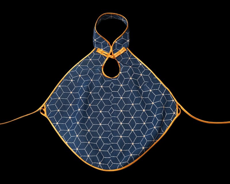 [Christmas gift box/customized gift] Yuori remade apron, socks chest| Geometric figure| - Women's Tops - Silk Blue