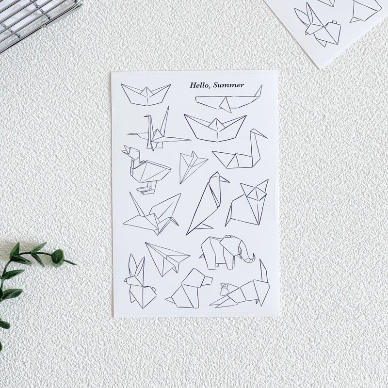 origami sticker - Stickers - Paper 